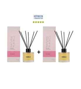 2x Çiçeksi Dekoratif Ortam Kokusu 120 ml Natural Place - Bambu Çubuklu