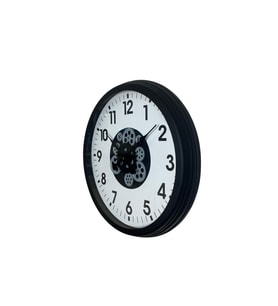 Siyah Standart 60 Cm Çarklı Duvar Saati
