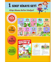 1.Sınıflar İçin Okumayı Sevdiren 10 lu Hikaye Seti 3 (Kitap Okuma Defteri Hediyeli)