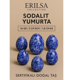 Sertifikalı Sodalit Yumurta Doğal El Taşı – İç Görü, Netlik ve Zihinsel Sakinlik Taşı (Çok Renkli)