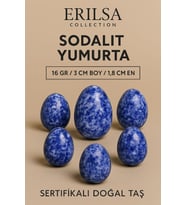 Sertifikalı Sodalit Yumurta Doğal El Taşı – İç Görü, Netlik ve Zihinsel Sakinlik Taşı (Çok Renkli)
