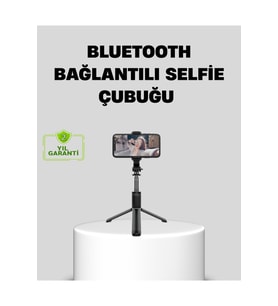 Çok Yönlü Bluetooth Selfie Çubuğu, 360° Dönebilen Başlık, Kablosuz Kullanım