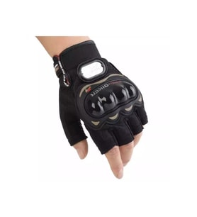 Yarım Motosiklet Eldiveni Korumalı Siyah 2XL
