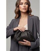 Intreccio Örme Deri Kadın Omuz & Portföy & Clutch Çanta