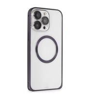 Joko Apple İphone 14 Pro Kılıf Metal Bumper Magneticsafe Kapak - Derin Mor
