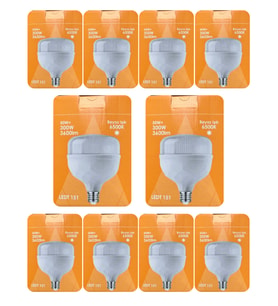 (10 Adet) Osaka 50W (300W) Beyaz Işık E27 Duylu (Kalın Duy) Led Torch Ampul