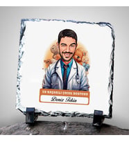 Kişiye Özel Hediye Karikatürlü En Yakışıklı Çocuk Doktoru Dekoratif Taş