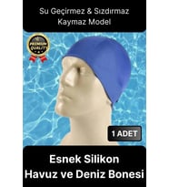 Premium Su Geçirmez Sızdırmaz Kaymaz Elastik Yüzme Şapkası Kaliteli Silikon Deniz Havuz Yüzme Bonesi
