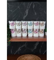 %100 Pamuklu 3D Kelebek İşlemeli 12 li Analı Kızlı Çeyizlik Havlu Seti 50x90 cm - 00030 (Karışık)