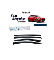 Mega Oto Market Sunpleks Krom Cam Rüzgarlığı Ford Focus 5 HB - SD 2018- Sonrası ile uyumlu (Siyah)