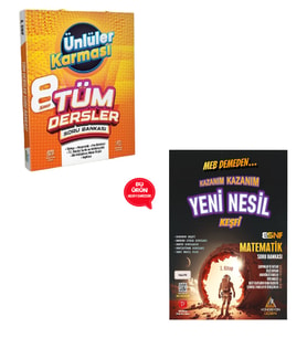 8.Sınıf Ünlüler Karması Tüm Dersler Soru Bankası + Matematik Soru Bankası Hediyeli
