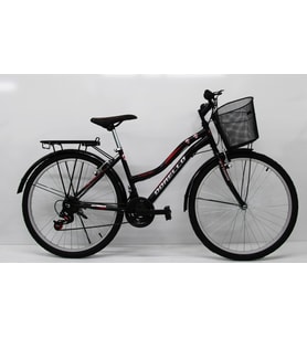 Dorello Siyah Bisiklet 2650 Model 26 Jant Yetişkin Sepetli Bisiklet
