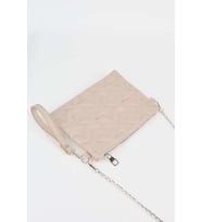 Kadın Vizon Yıldız Nakışlı Suni Deri Bilek Ve Zincir Askılı Portföy El Ve Clutch Çanta
