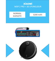 XIAOMI MOP 2 PRO + 3D  Robot Süpürge Uyumlu Batarya 5200 mAh