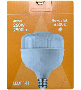 (1 Adet) Osaka 40W (250W) Beyaz Işık E27 Duylu (Kalın Duy) Led Torch Ampul
