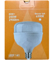 (1 Adet) Osaka 40W (250W) Beyaz Işık E27 Duylu (Kalın Duy) Led Torch Ampul