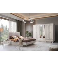 BEYZA MDF BAZALI YATAK ODASITAKIMI (Beyaz)