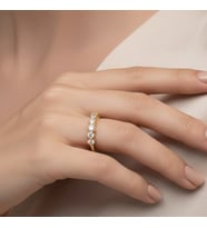 XUPİNG JEWELRY BEŞ TAŞ YÜZÜK (Sarı)