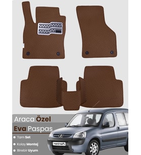 PEUGEOT PARTNER (1996-2008) Uyumlu EVA Paspas Tam Set–Araca Özel,Oto Paspas