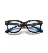 Okkia Giovanni Classic Havana & Blue Unisex Güneş Gözlüğü Mavi Lens