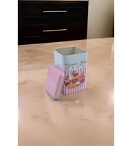 Kare Metal Saklama Kabı 11x11 Cm