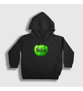 Presmono Unisex Çocuk Siyah Apple The Beatles Kapüşonlu Sweatshirt 114182tt