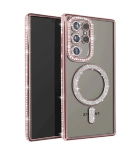 Samsung Galaxy S23 Ultra Joke Simli Magneticsafe Kılıf - Pembe