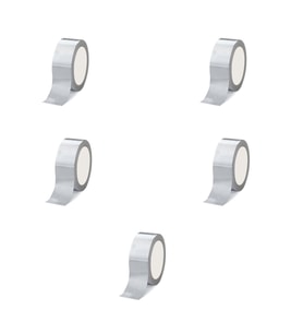 Omeyva Takviyeli Tamir Bandı - İzolasyon Onarım Çadır Bandı - Gri - 48 mm x 10 YRD - 5 Rulo