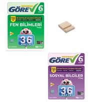 Nitelik 6. Sınıf Fen Bilimleri ve Sosyal Bilgiler 36 Haftalık Görev Föyleri + Telefon Standı