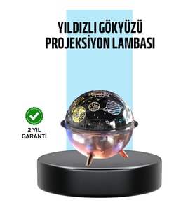 Mey İthalat® Galaksi ve Yıldız Efektli Nemlendirici Işık Projektörü