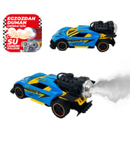 Spray Fonksiyonlu Pilli Metal Çek Bırak Araba Sesli Işıklı Mavi (Açık Mavi)