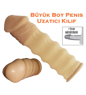 Büyük boy penis uzatan prezervatif kır kısmı 16 cm, dolgusu 7 cm olan