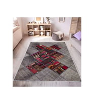 Rovigo Home Dijital Baskı Yıkanabilir Kaymaz Taban Salon Halısı RVG0439 (Kırmızı)