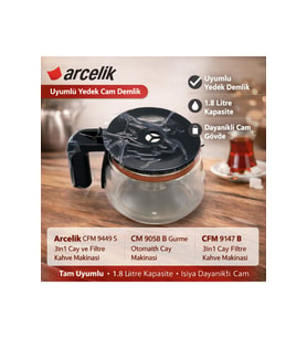 Cm 9058 B Çay Makinesi Cam Demlik Sürahi Karaf 3585030100