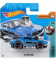 Hot Wheels ‘68 Mustang - 2017 - Tooned - Mavi - DVB35 - 1/64