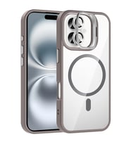 Apple iPhone 17 Kılıf Standlı ve Kamera Lens Hediyeli M-Safe Şarj Özellikli Zore Etro Kapak