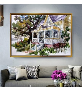 Altın Çerçeveli dekoratif tablo a25 (Gold)