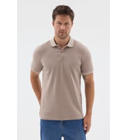 Camel Polo Yaka Pike Kısa Kol Slim Fit %100 Pamuk Tişört 1011260171