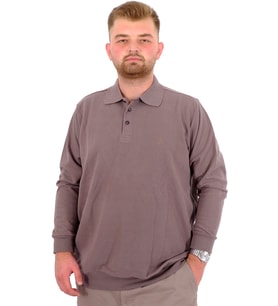 Mode XL Büyük Beden Erkek Sweat Polo Yaka Selanik Nakışlı 20440 Gri
