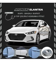 Hyundai Elantra Oto Araç Kapı Koruma Fitili 5metre Parlak Gri Renk