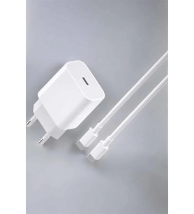 İOS Uyumlu Type-C Girişli Hızlı Şarj 15/15 Pro Max Adaptör ve Kablosu