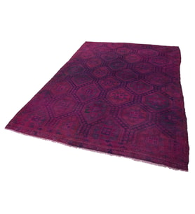 Geometrik Kilim Mürdüm Tonlarında El Dokuma Yün Salon Kilimi Etnik Düz Doku Yatak Odası