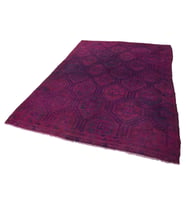 Geometrik Kilim Mürdüm Tonlarında El Dokuma Yün Salon Kilimi Etnik Düz Doku Yatak Odası