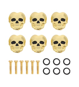 Altın Gold Kuru Kafa Gitar Akort Burgusu Kulakçık Başlığı (6'lı Set)