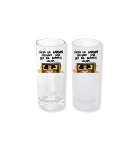 Ghostbastır Design Dik Duruş Buzlu / Buzsuz Seçenekli Rakı Bardağı – 1 Adet Şık Sunum Bardağı 0143