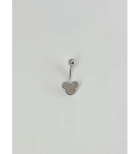 Mickey Mouse Detaylı Göbek Piercing - Pg0063