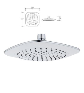 Tema Bianco Banyo Tepe Duş Başlığı Başlık Kireç Kırıcılı Sistem