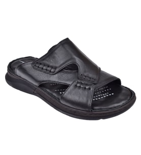 Forelli Hakiki Deri Comfort Erkek Terlik FOR-TUNA SİYAH