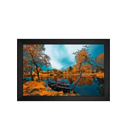 Manzara Temalı Kanvas Tablo 80 x 110 cm Siyah Çerçeve
