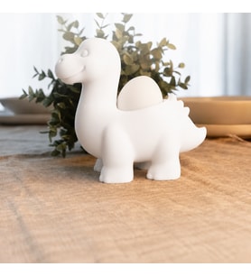 3D Baskı Dinozor Yumurtalık - Sevimli Eggosaurus Yumurta Tutucu-Beyaz